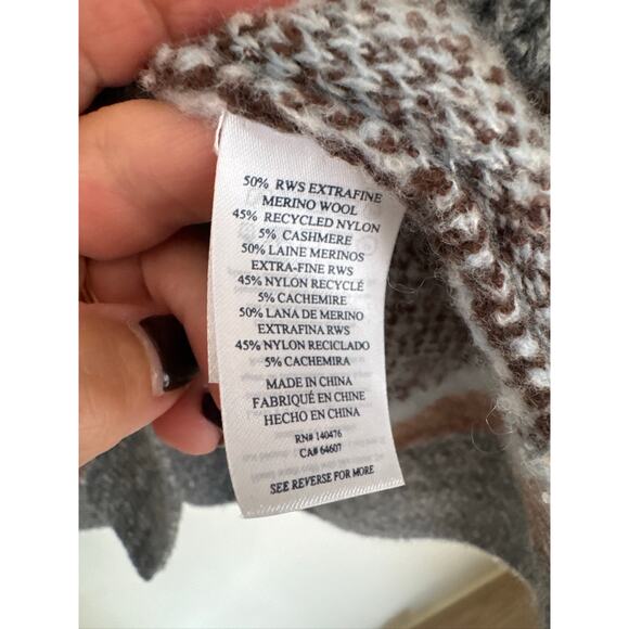 Faherty Topanga Hibiscus Floral Merino Blend Pullover Sweater - L - Picture 4 of 8